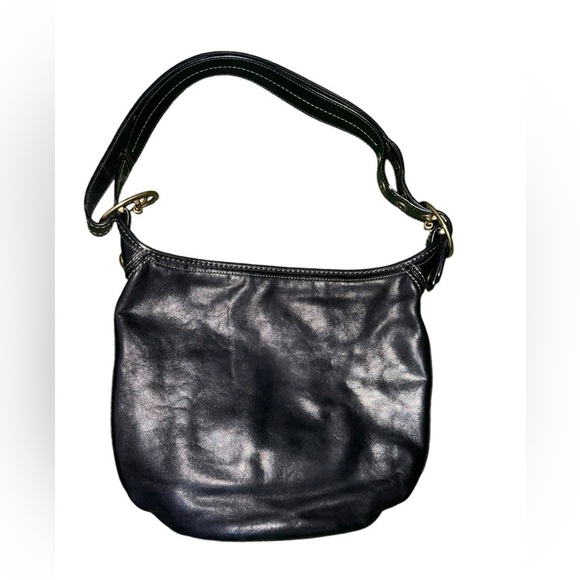 Coach Vintage Bleecker Tattersall Duffle Bucket Bag 11422 Black - Picture 10 of 11